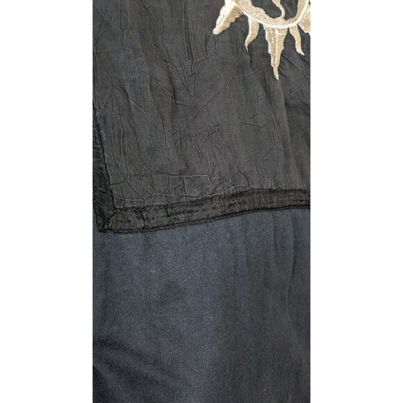 Johnny Was Vintage T-Shirt Midi Dress Oversized Embroidered Sun Witchy Small - Picture 9 of 12